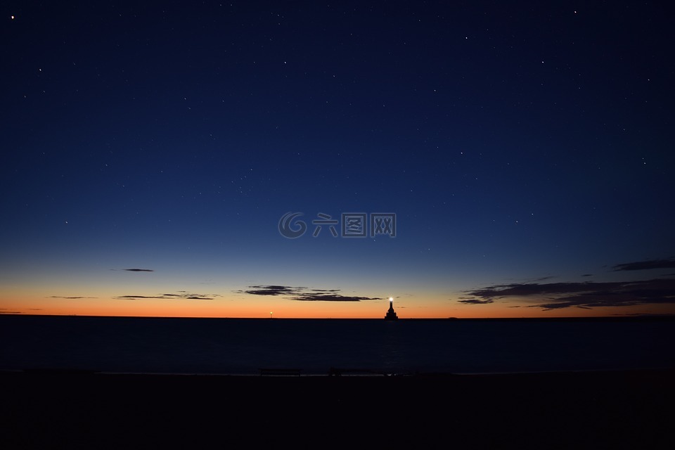 夜晚的天空,星星的夜晚,夜