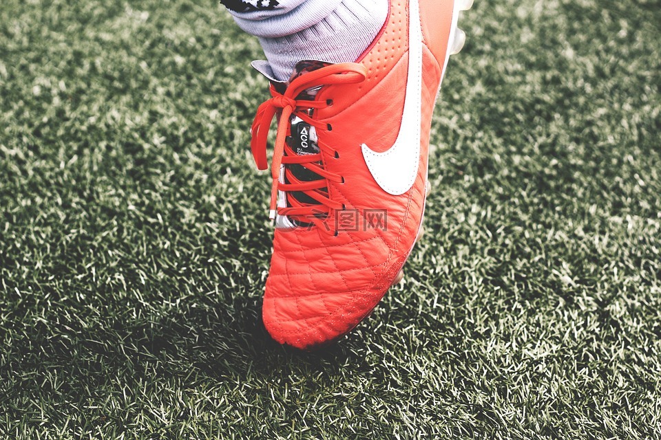足球,鞋,草