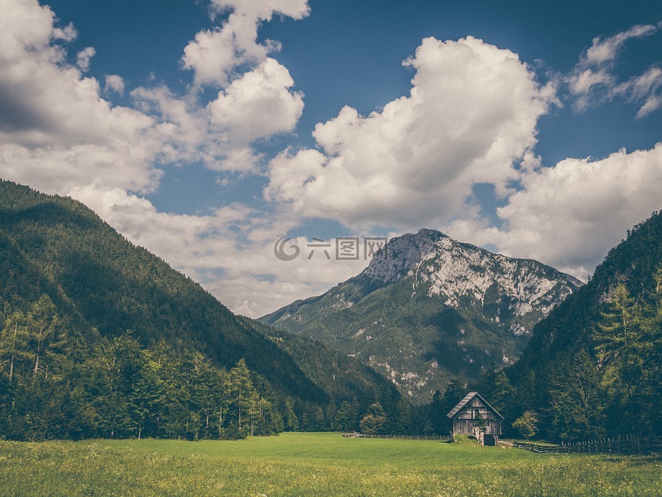 国家的房子,高山景观,景观