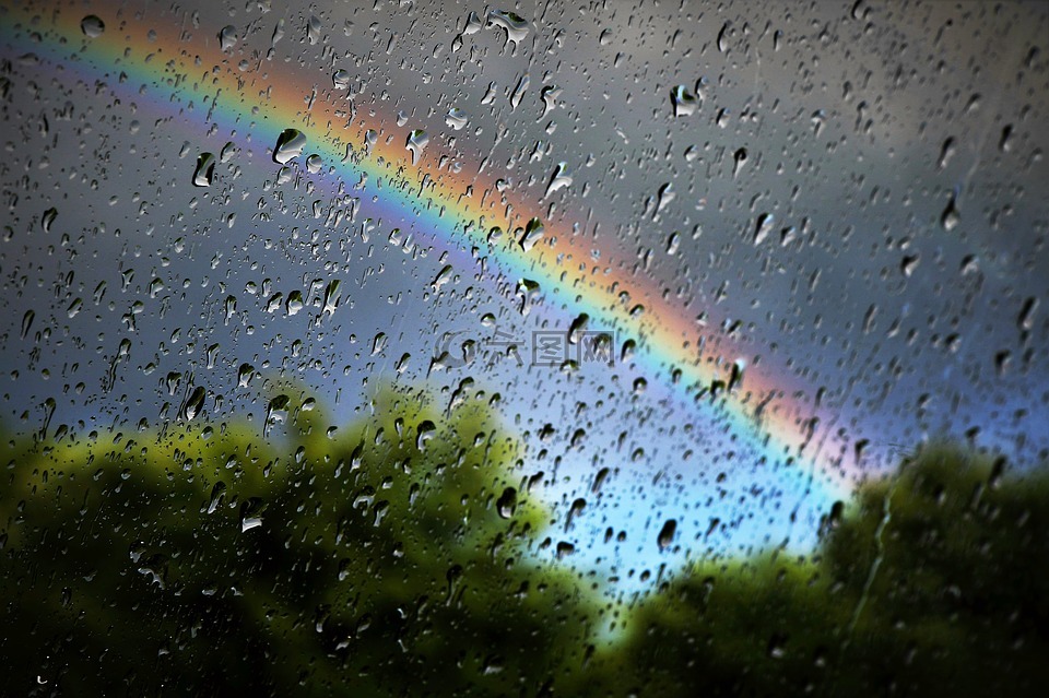 彩虹 雨 自然高清图库素材免费下载 图片编号 六图网