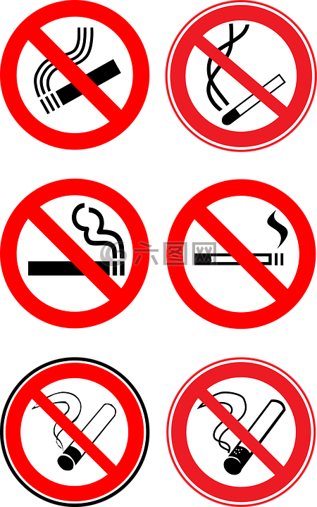 不抽烟的人,令人望而却步的迹象,禁止标志