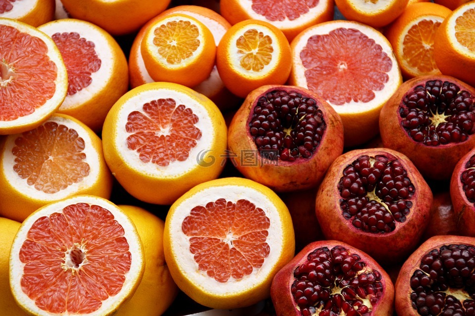 柑橘,桔子,石榴