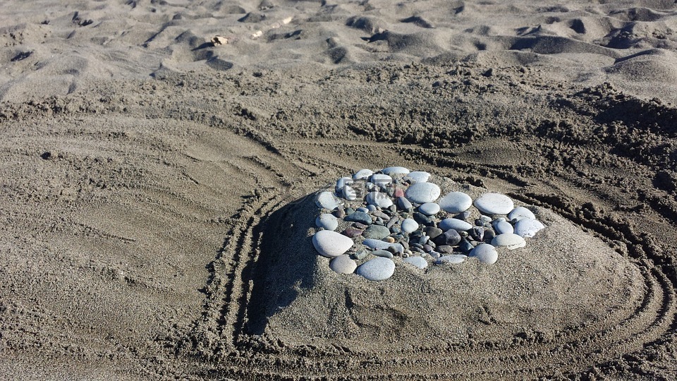 海滩,心脏,有钱