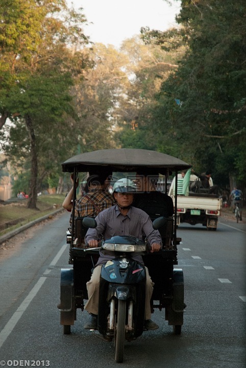 笃笃,人力车,柬埔寨
