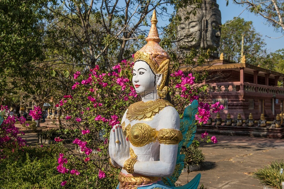 柬埔寨,磅湛,修道院