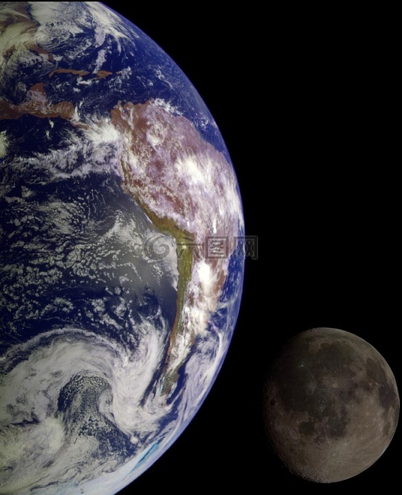 地球,空间,月亮