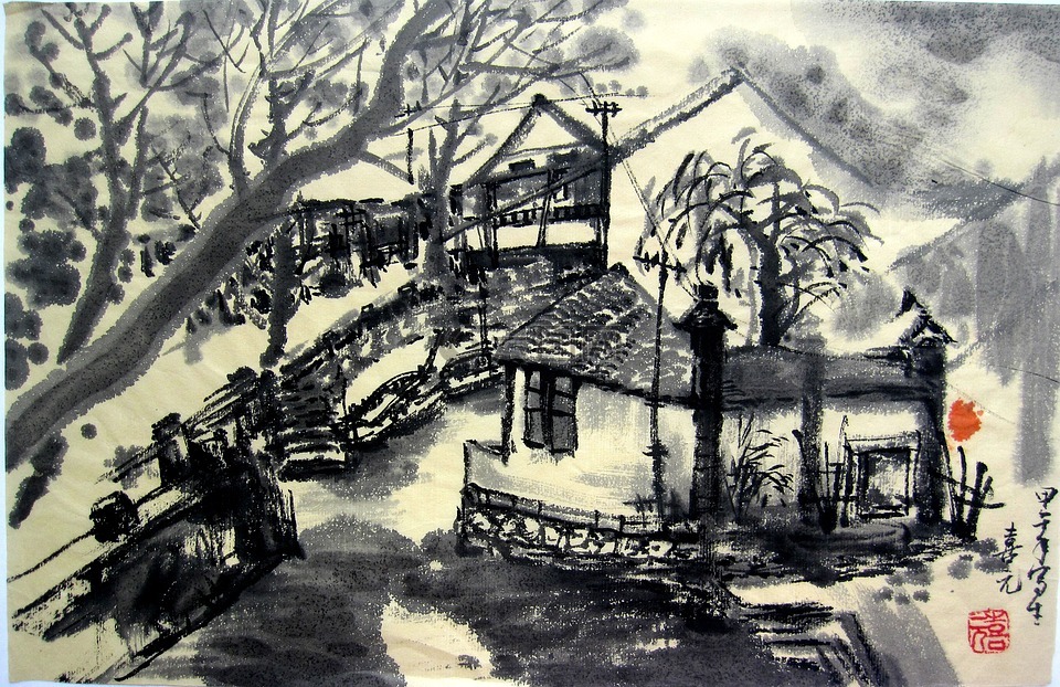 水墨,风景,写生