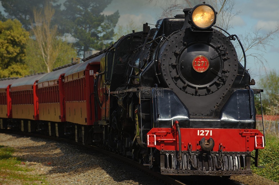 火车,蒸汽引擎,机车