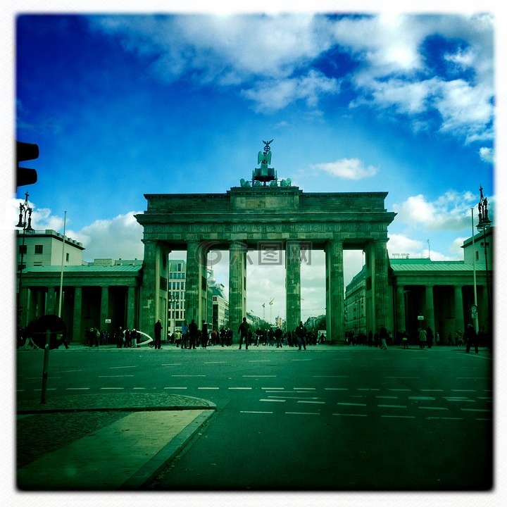 勃兰登堡门,柏林,天空