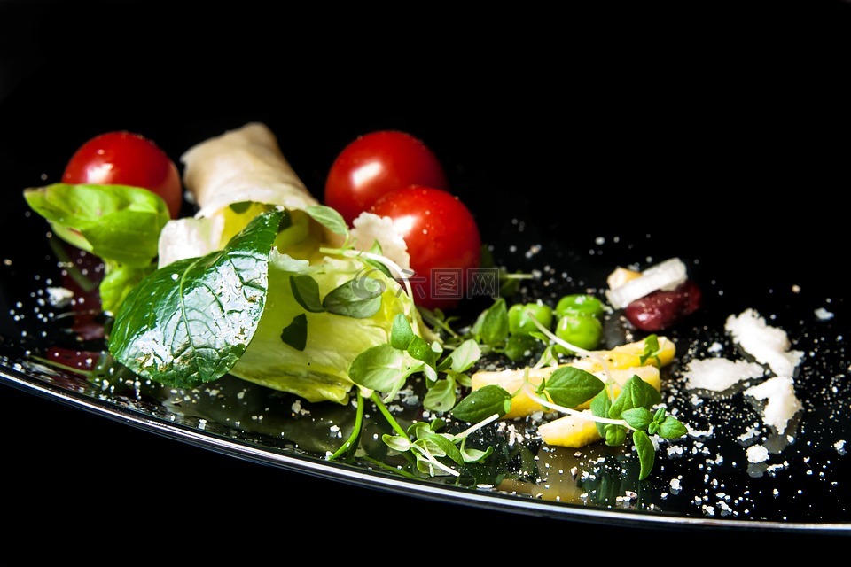 沙拉,叶生菜,日本菠菜