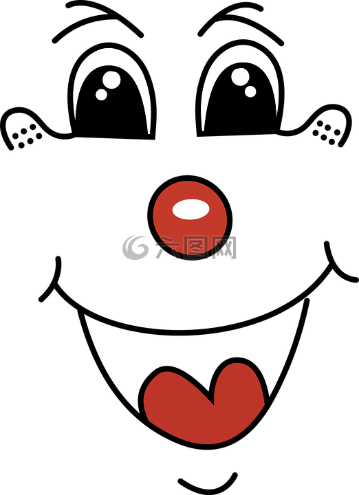 卡通,儿童,小丑