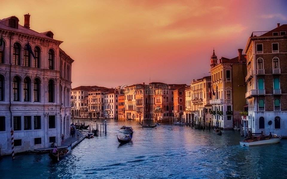 威尼斯,意大利,船