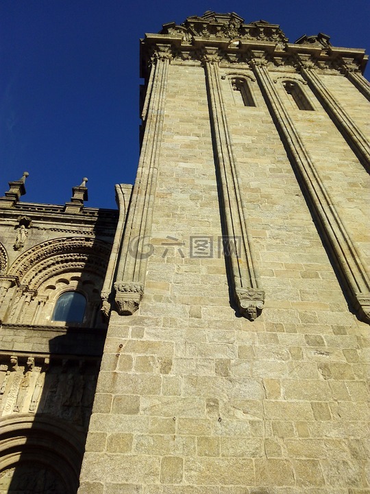 大教堂,圣地亚哥的孔波斯特拉,广场 de platerias