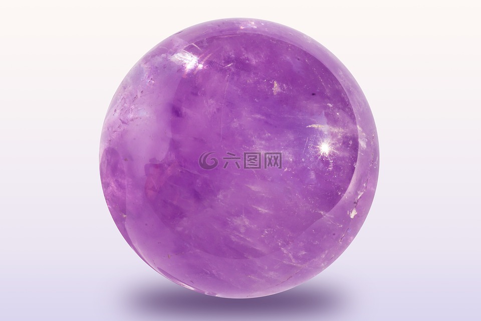 紫晶,球,紫