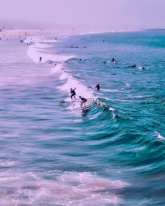 威尼斯海滩,加利福尼亚州,冲浪者