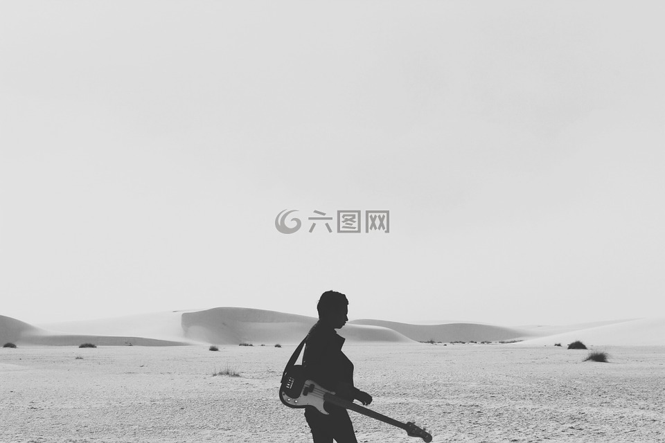吉他手,沙漠,撒哈拉沙漠