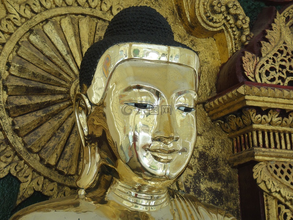 黄金,佛,缅甸