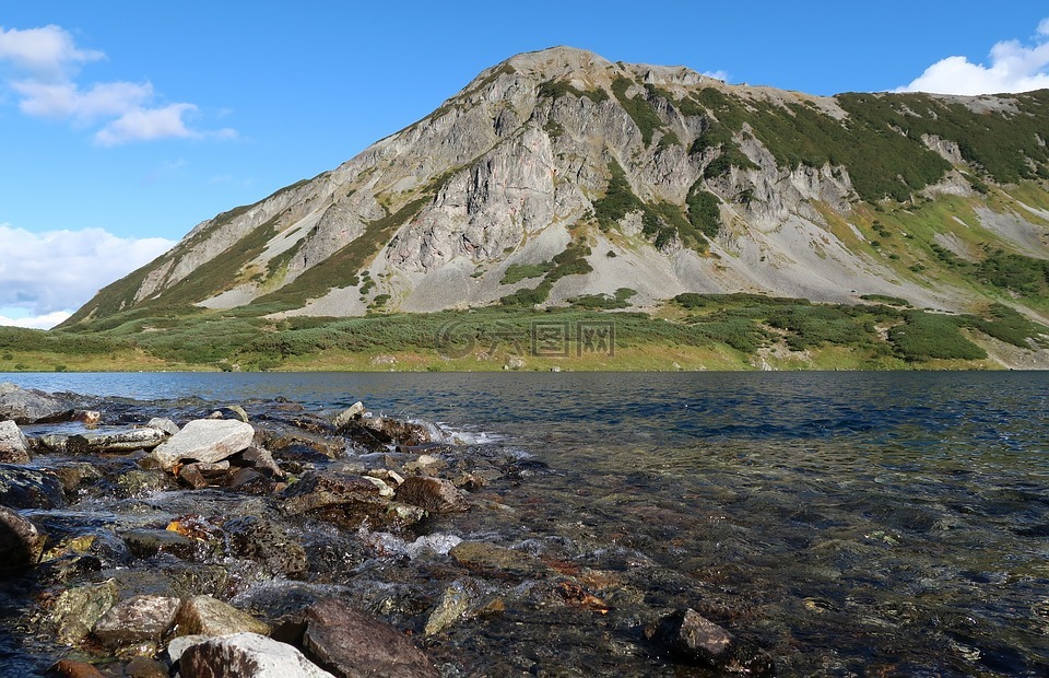 山,山谷,高山湖泊