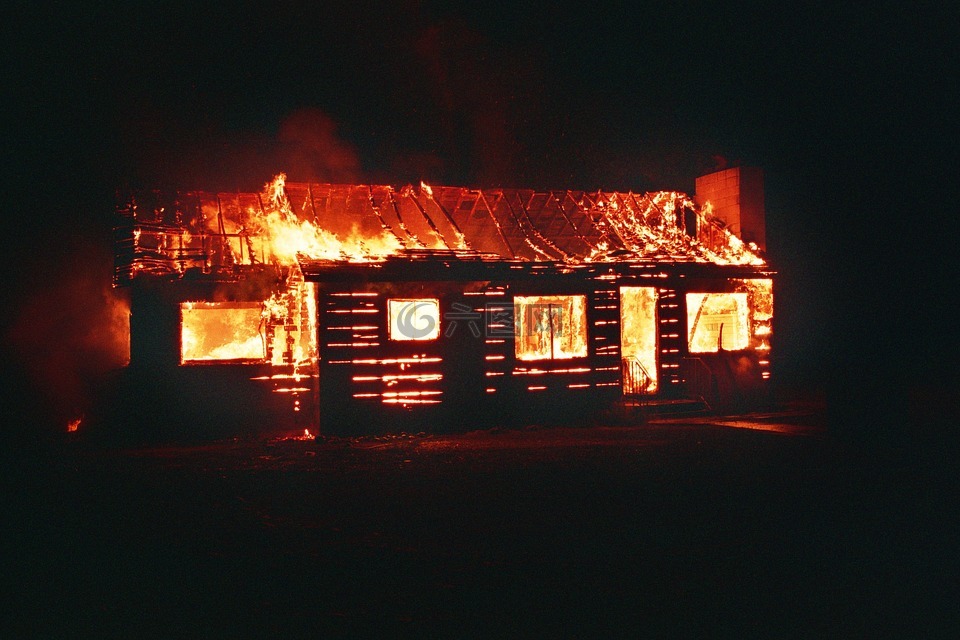 烧伤,火,消防队员