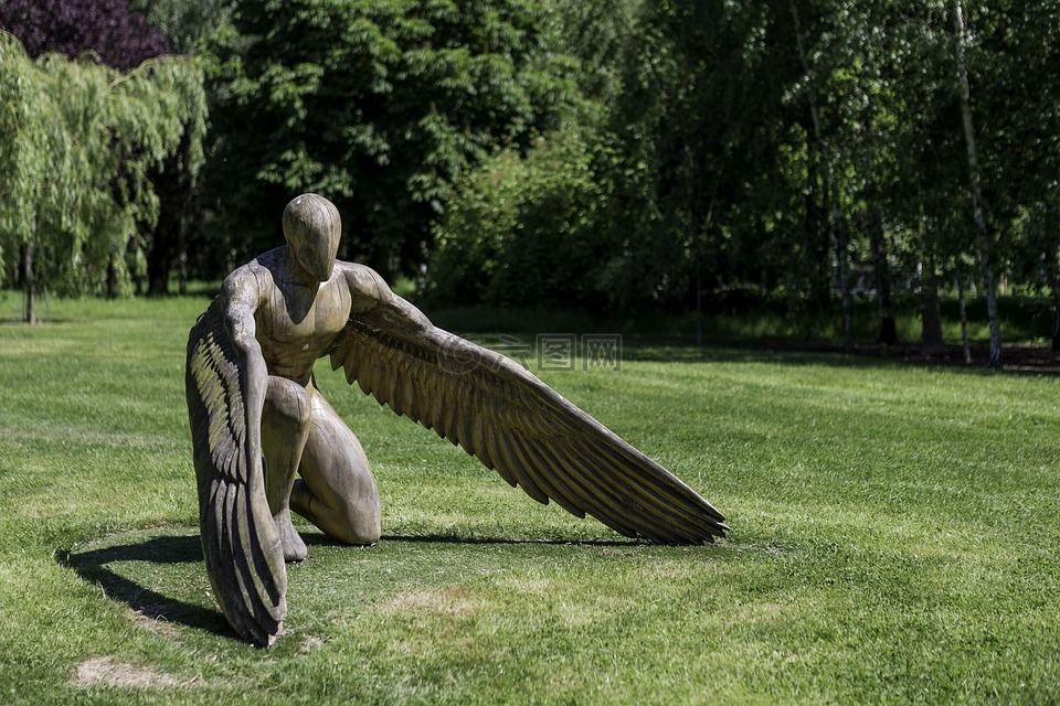园林雕塑,天使格瑞尔,雕塑家埃德 艾略特