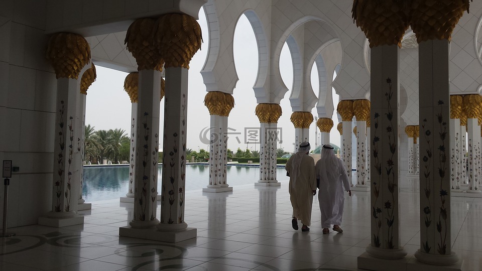 白色清真寺,阿布达比,阿联酋