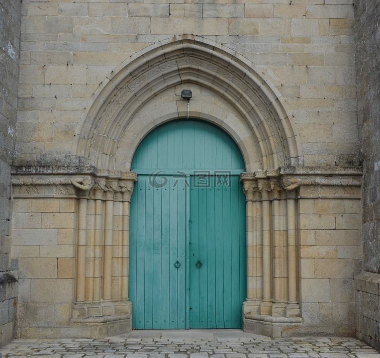 门户大教堂,城市的兰巴拉,门绿色