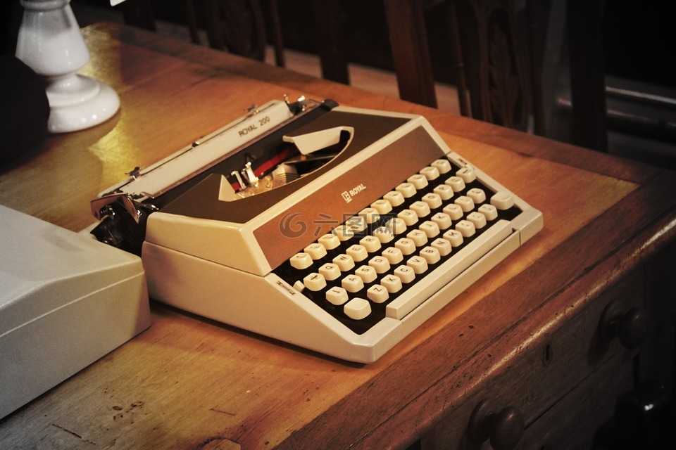 打字机,字母表,古董