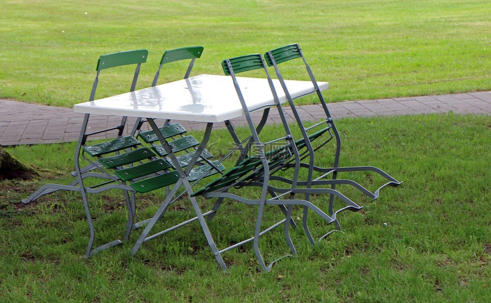金属椅,花园家具,花园桌
