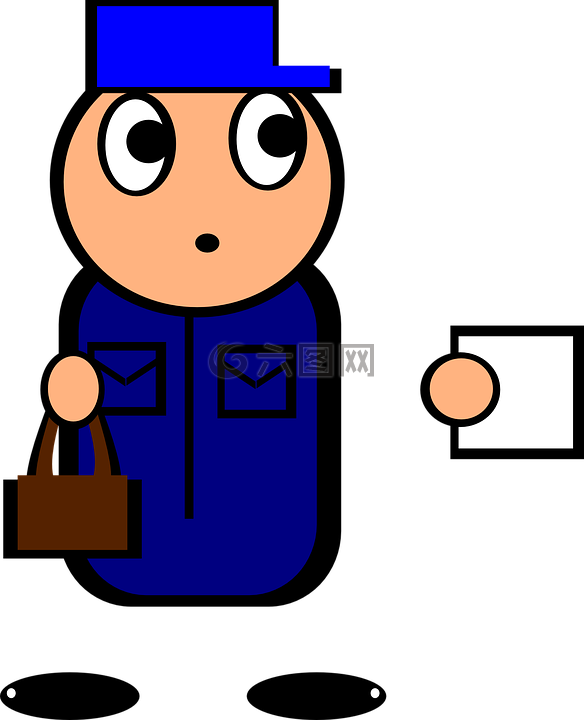 邮递员,邮件,信