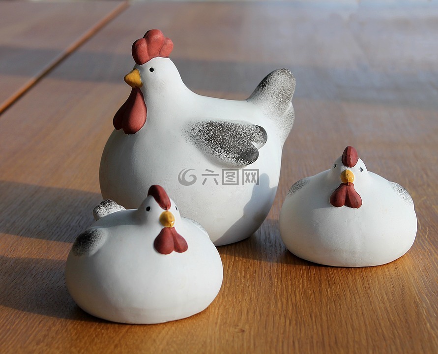 母鸡,陶瓷,装饰物