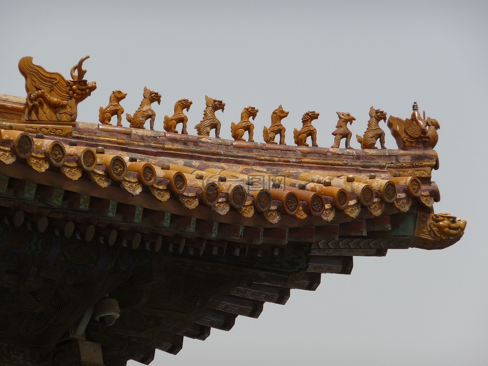 屋顶上的装饰,中国,结构