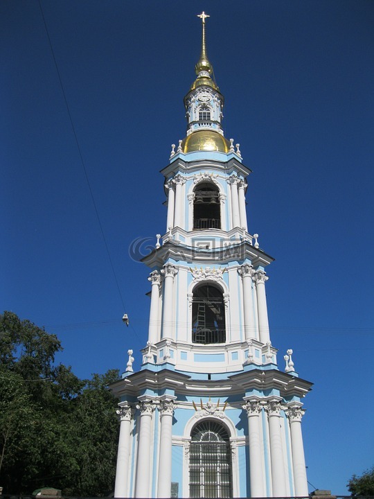 圣尼古拉教堂圣,petersburg俄罗斯,教堂