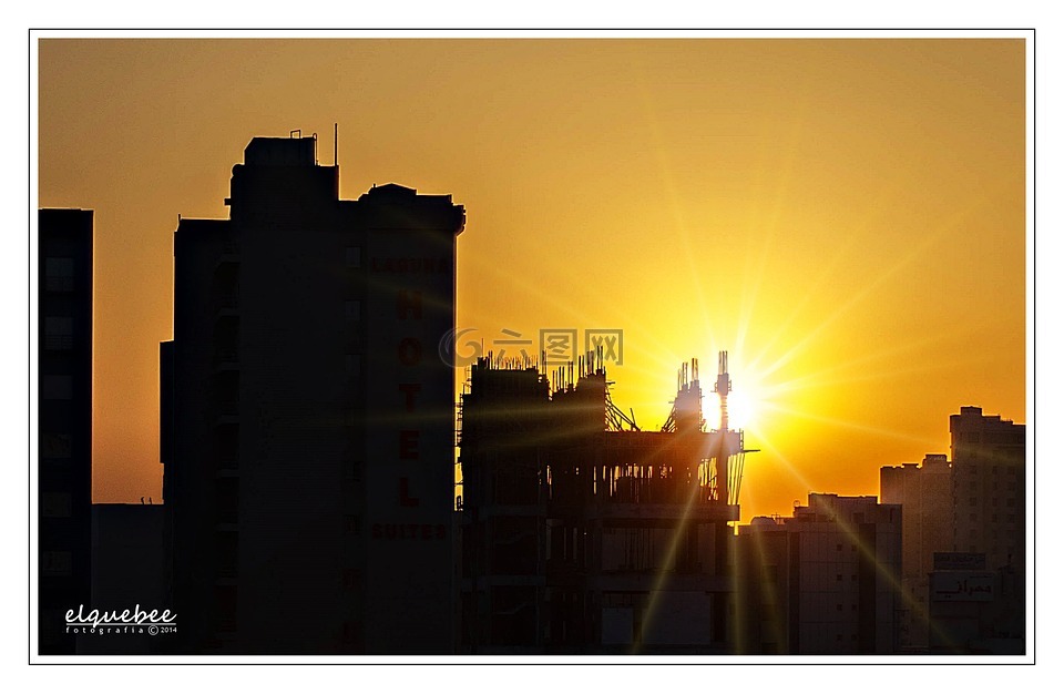 塞勒米耶,科威特,日落
