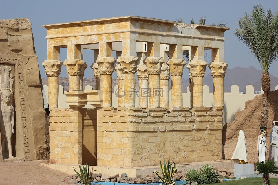 埃及神庙,历史遗址,结构