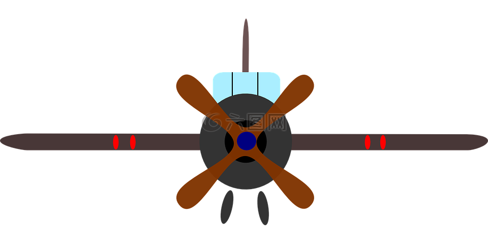 飞机,螺旋桨,简单