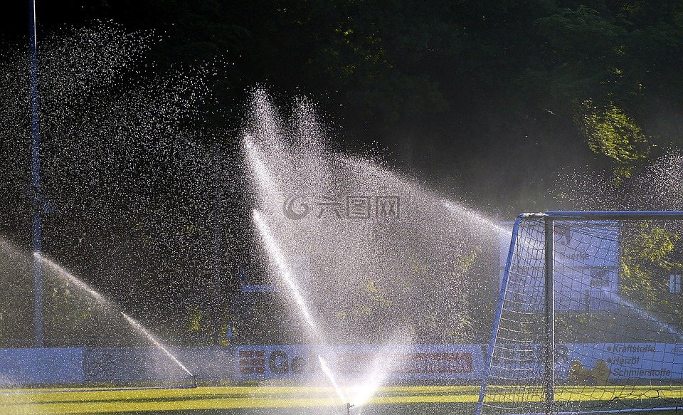 足球场,洒水系统,灌溉