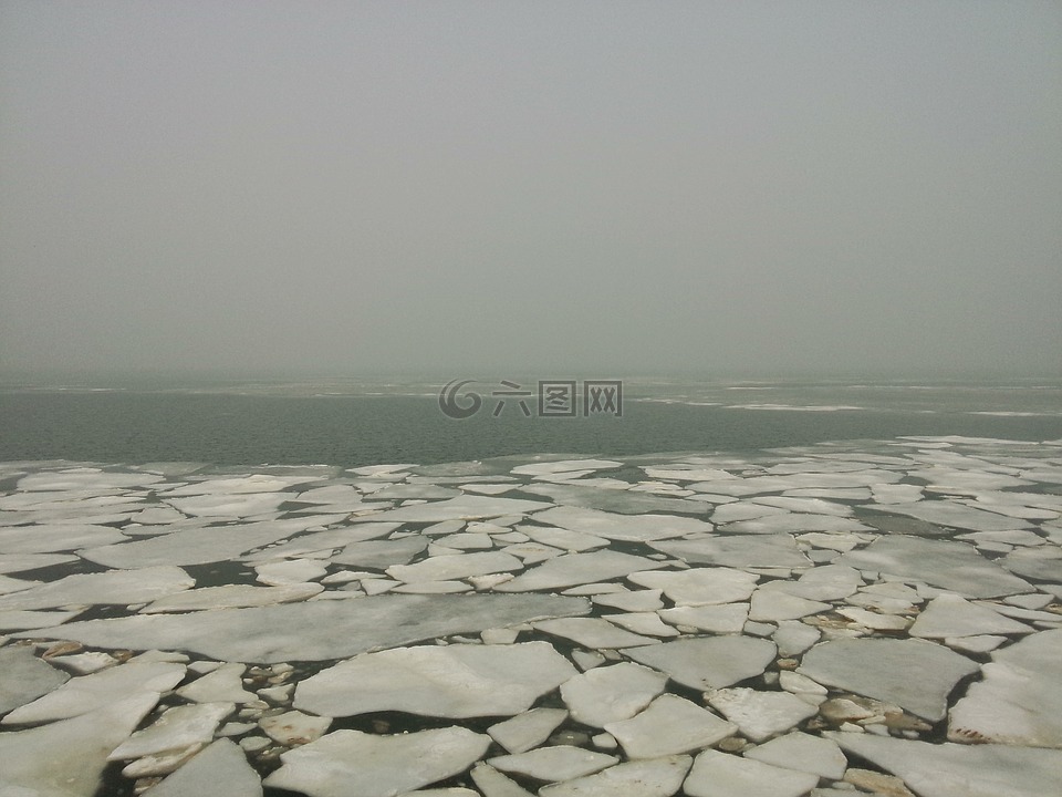 大海,海面,结冰