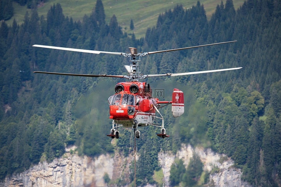 直升机,日志记录,工作