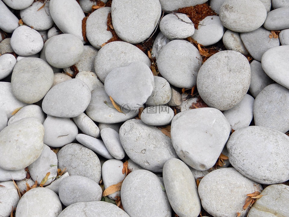石头,灰色的石头,鹅卵石