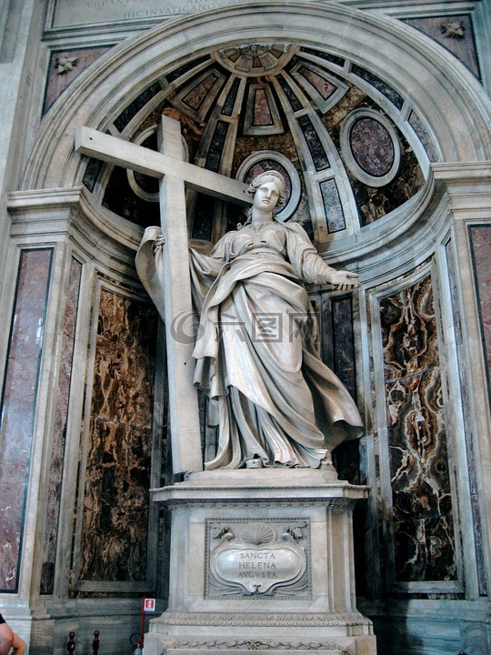 圣赫勒拿雕像,罗马的圣彼得大教堂,意大利