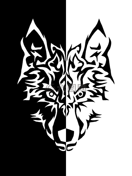 狼,黑色和白色,iphone壁纸