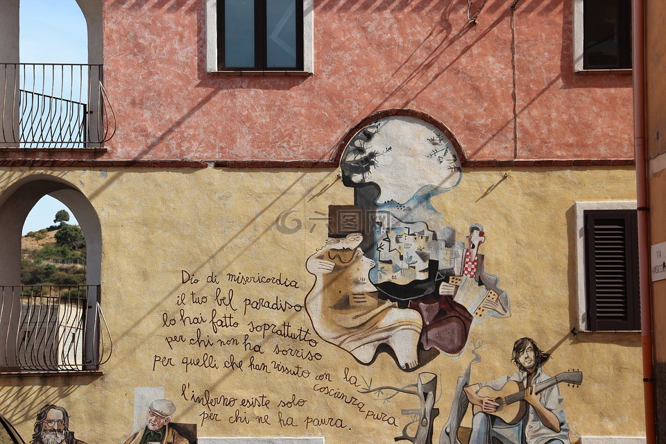 撒丁岛,奥尔戈索洛,壁画