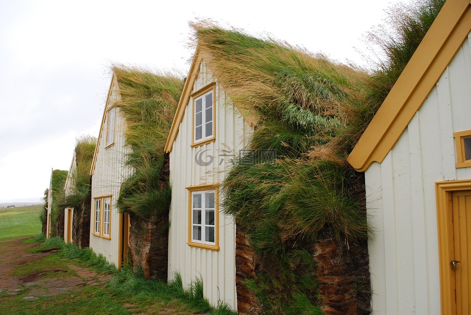 冰岛,房子,人种开放航空博物馆