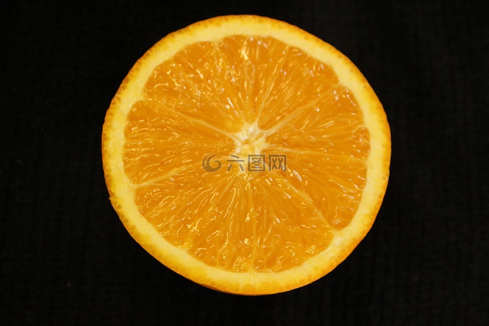 橙色,切片,水果