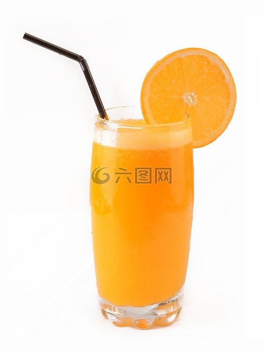橙色,果汁,喝