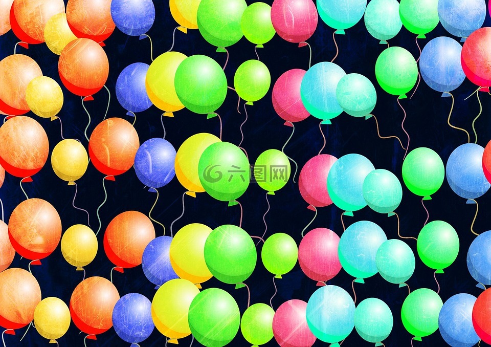 生日,庆典,气球