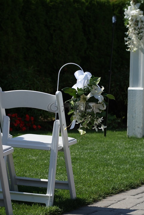 婚礼,椅子,浪漫