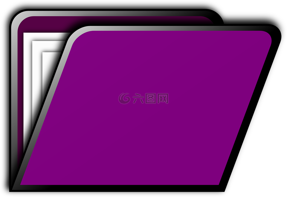 文件夹,目录,紫色