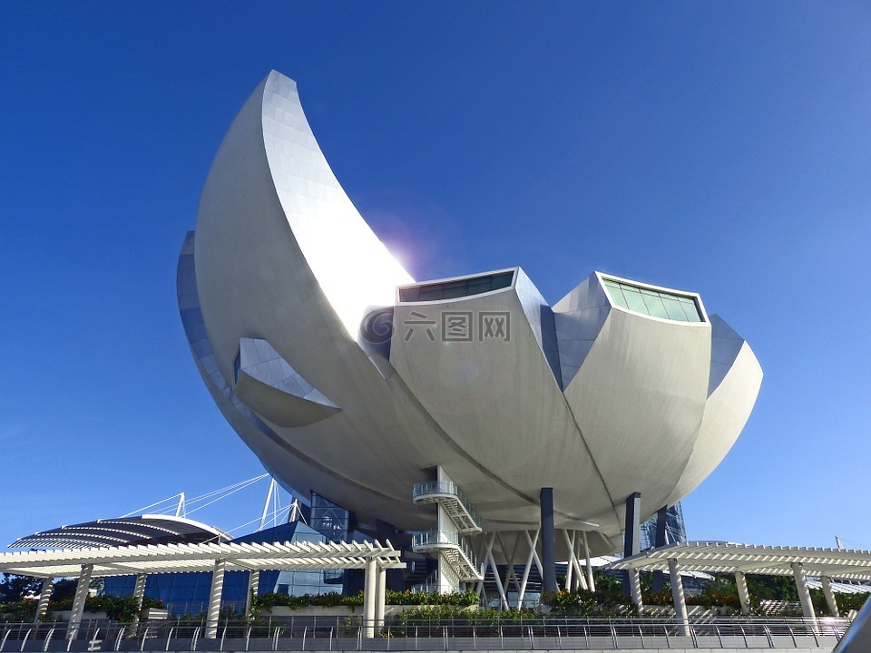 新加坡,艺术科学博物馆,蓝色的天空