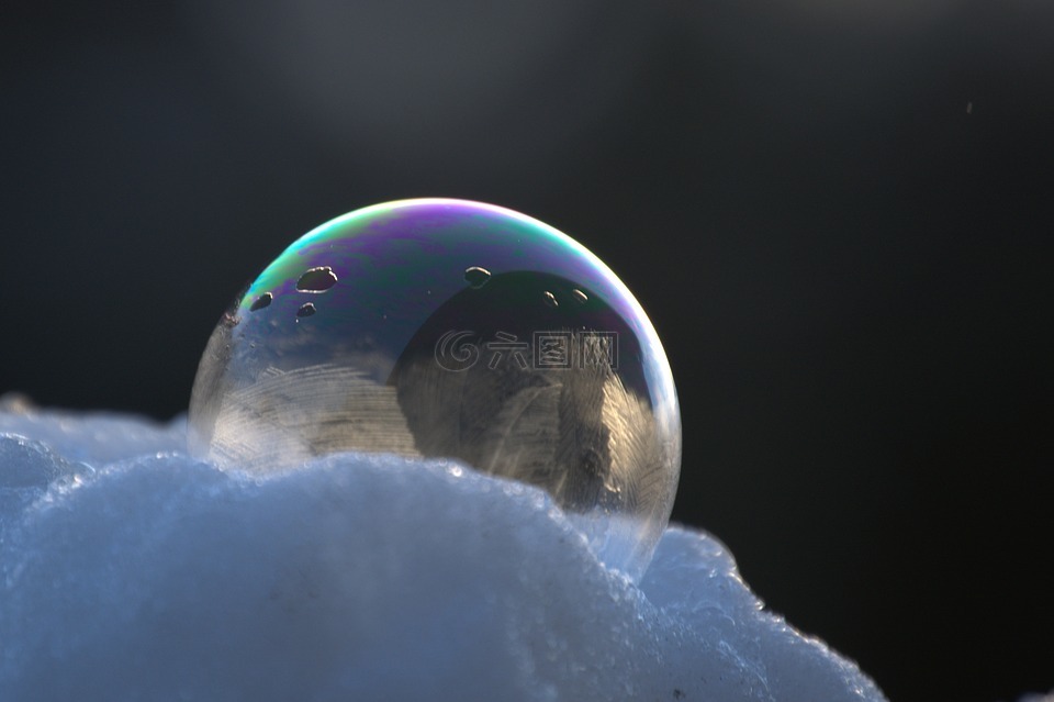 肥皂泡沫,冰冻泡泡,结构